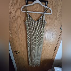 Heart Hips Striped Dress in Black, White, and Yellow